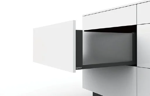 Nejlepší Volba Cemux H Box Slim skleněné bočnice antracit H199/500 mm
