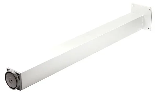 Akce Stolová noha výška 710 mm - 60 x 60 mm s regulací bílá mat