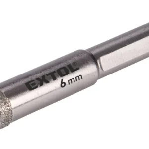 Značkový Extol korunka vykružovací diamantová na sklo a keramiku, O 6mm 8801977