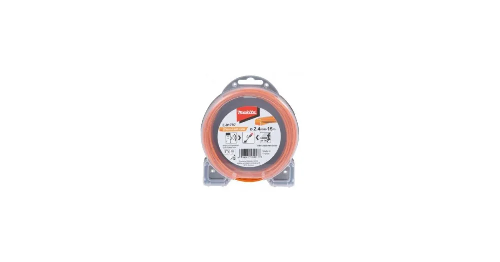 Zlevněný MAKITA struna nylonová 2,4 mm, oranžová, 15m, speciální pro aku stroje E-01797