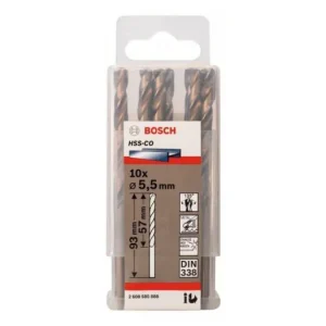 Akce BOSCH Vrtáky do kovu HSS-Co, DIN 338 5,5 x 57 x 93 mm (10 ks) 2608585888
