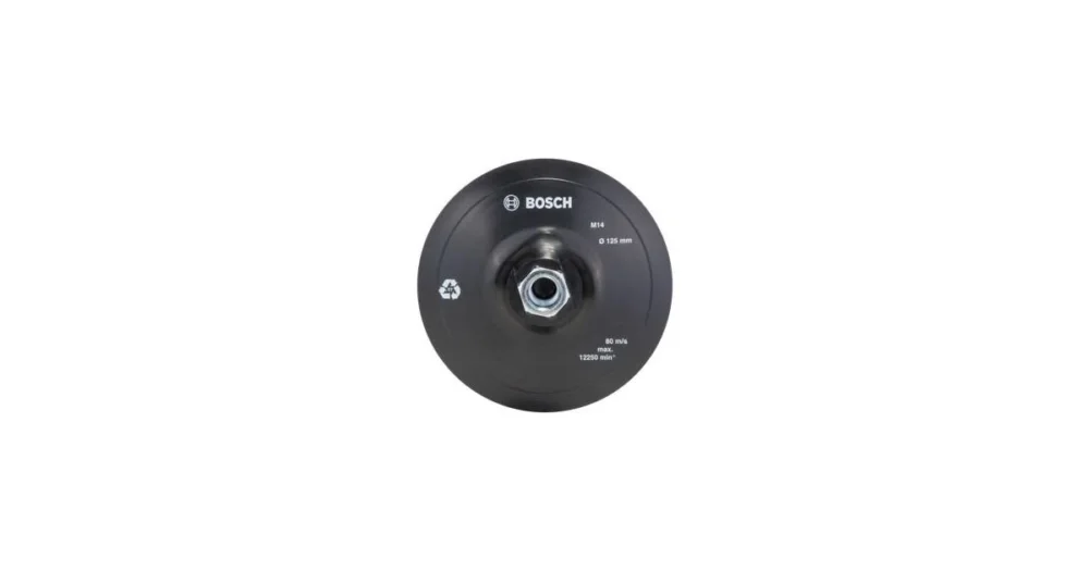 BOSCH Pryžová brusná deska pro úhlové brusky, suchý zip, 125 mm D = 125 mm 2609256272 Časově Omezené