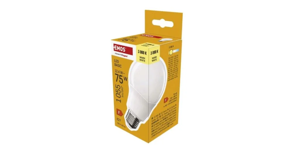 EMOS LED žárovka Basic A60 12W E27 teplá bílá 1525633240 Pouze Dnes
