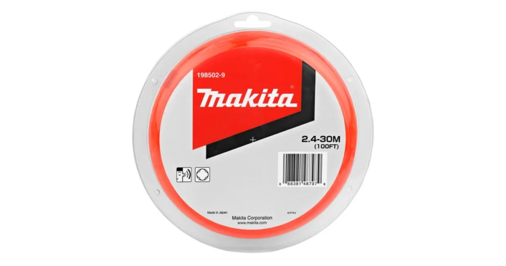 Nová Kolekce MAKITA struna nylonová 2,4 mm, oranžová, 30m, speciální pro aku stroje E-01806