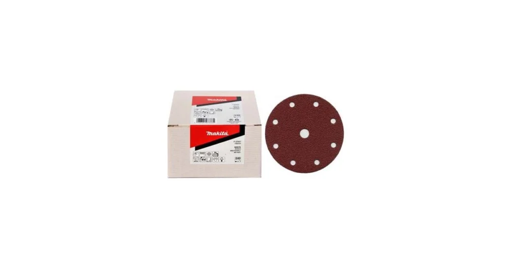 Zlevněný MAKITA papír brusný suchý zip 150 mm 6 děr K40, 50 ks P-37568