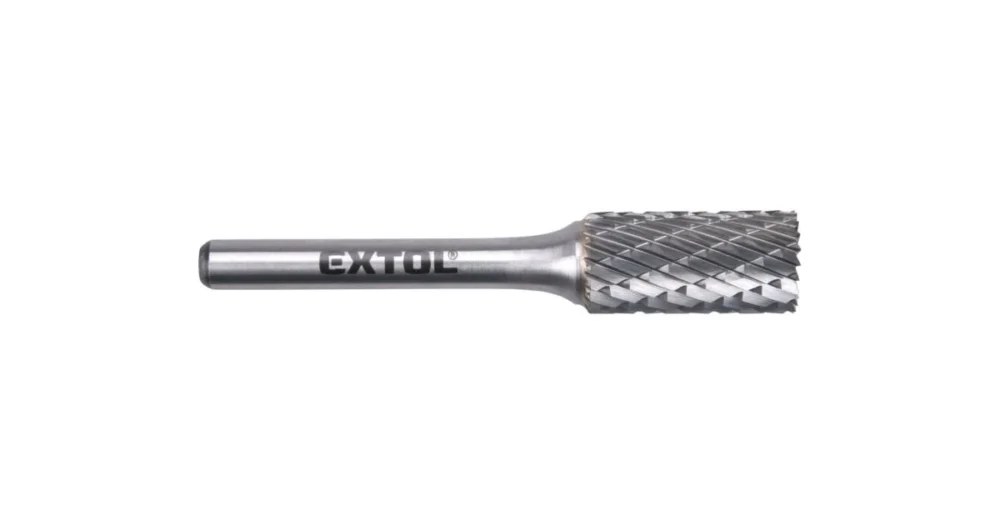 EXTOL INDUSTRIAL fréza karbidová, válcová s čelním ozubením, pr.12x25mm/stopka 6mm,sek střední (double-cut) 8703715 Sleva