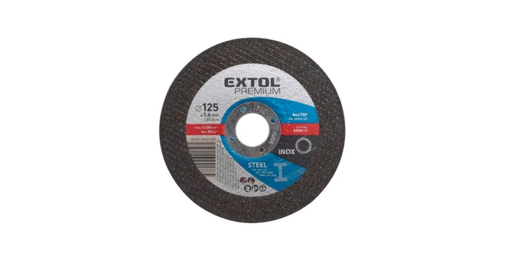 Nová Kolekce Extol Premium Kotouč řezný na ocel, 125 x 1,6 x 22,2 mm 8808112