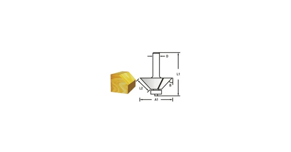 Výprodej MAKITA Fazetová/hranová fréza s ložiskem stopka 8 mm,30,2x12,7x55 mm D-48670