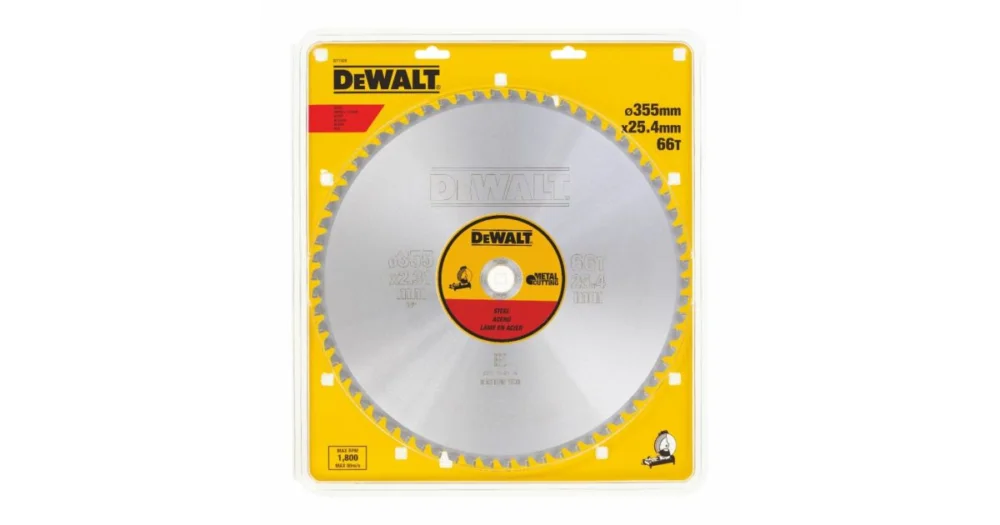 DeWALT pilový kotouč pro řezání oceli, 355 x 25,4 mm, 66 zubů DT1926 Nejlepší Cena