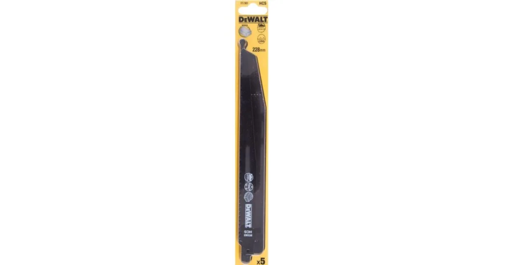 DeWALT Pilový plátek bimetalový HCS na dřevo a plast, 228 mm (5 ks) DT2363 Horká Nabídka