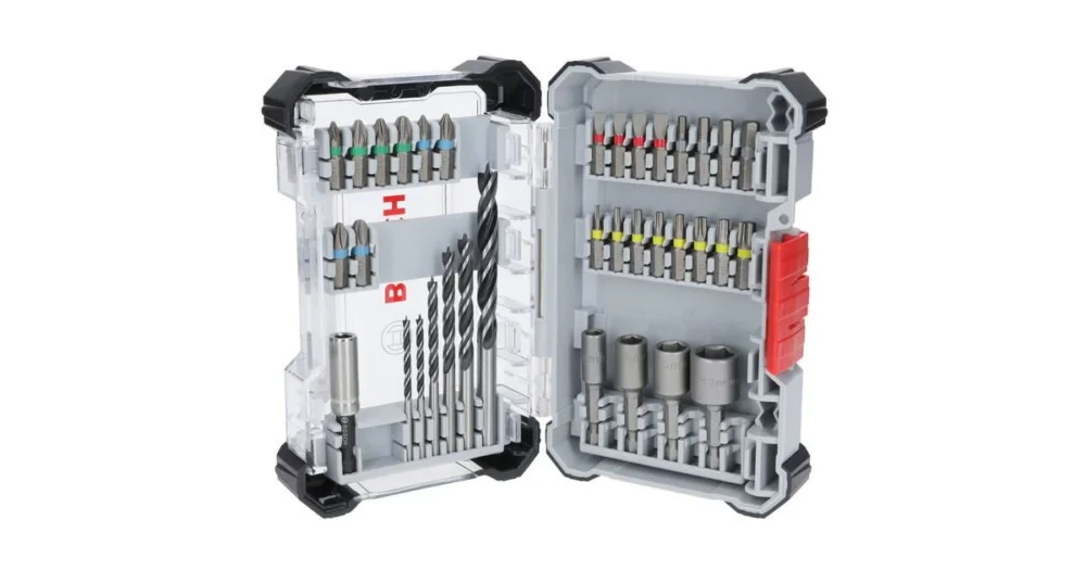 BOSCH 35dílná sada šroubovacích bitů Extra Hard a vrtáků do dřeva PRO Wood, k vystavení 2607017725 Víkendová Akce
