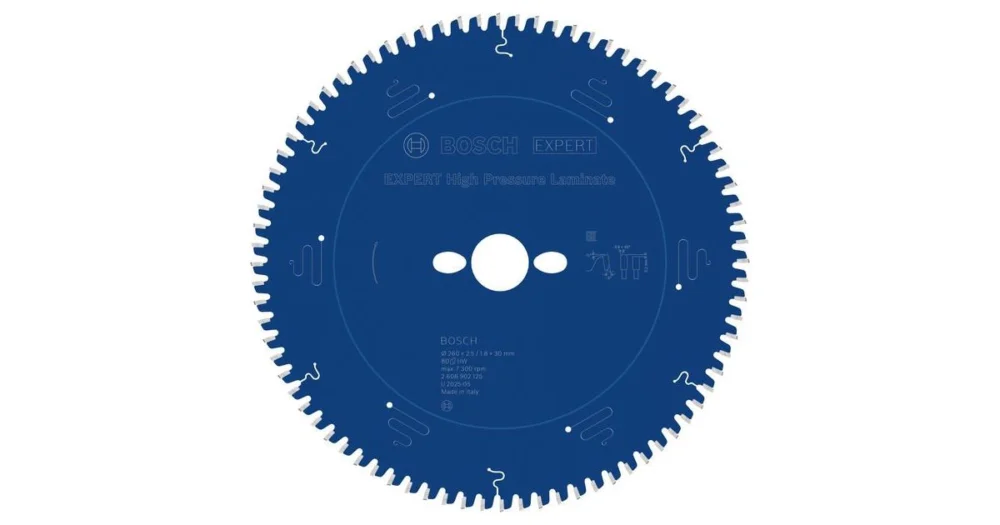 Oblíbený BOSCH Pilový kotouč EXPERT High Pressure Laminate, 260 × 2,5/1,8 × 30 mm, T80 2608902125