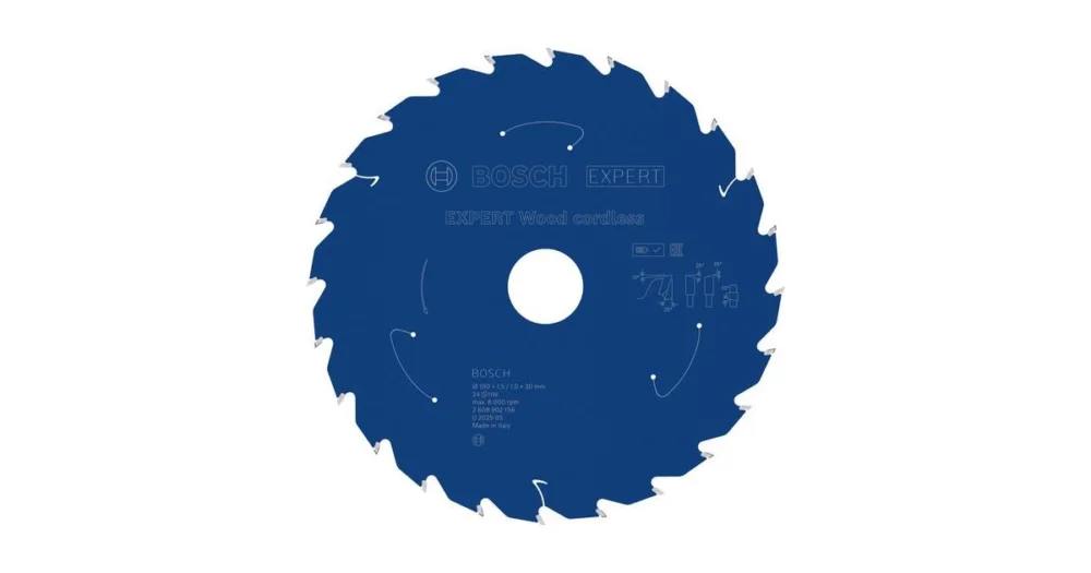 BOSCH Pilový kotouč EXPERT Wood cordless, 190 × 1,5/1 × 30 mm, T24 2608902156 Časově Omezené