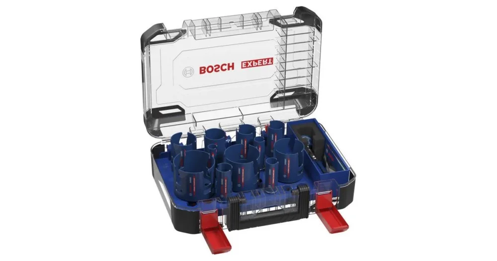 BOSCH Sada děrovek EXPERT Construction Material Power Change Plus, 20; 22; 25; 32; 35; 40; 44; 51; 60; 68; 76 × 60 mm, 15 ks 2608901950 Cenově Výhodný