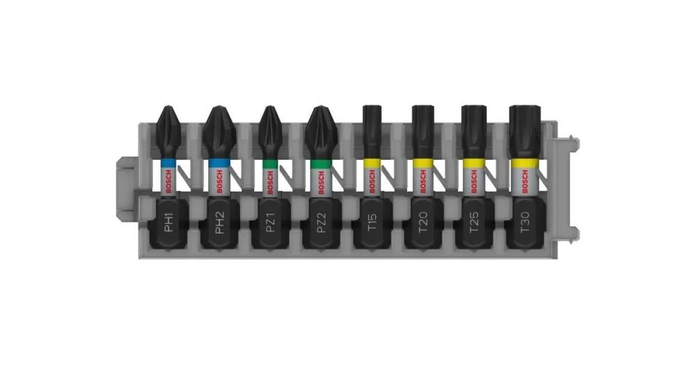 BOSCH Smíšená sada PRO Impact, PH1; PH2; PZ1; PZ2; T15; T20; T25; T30, 25 mm, 8 ks 2608521U61 Expresní Doručení