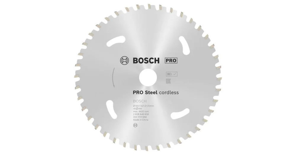 BOSCH Pilový kotouč PRO Steel cordless, 165 × 1,6 × 20 mm 2608846858 Speciální Cena