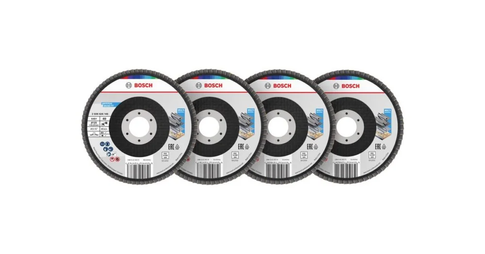 BOSCH Sada lamelových brusných kotoučů X451, 125 × 22,23 mm, G40; 60; 80; 120, T27, 60 ks 2608626164 Cenově Výhodný