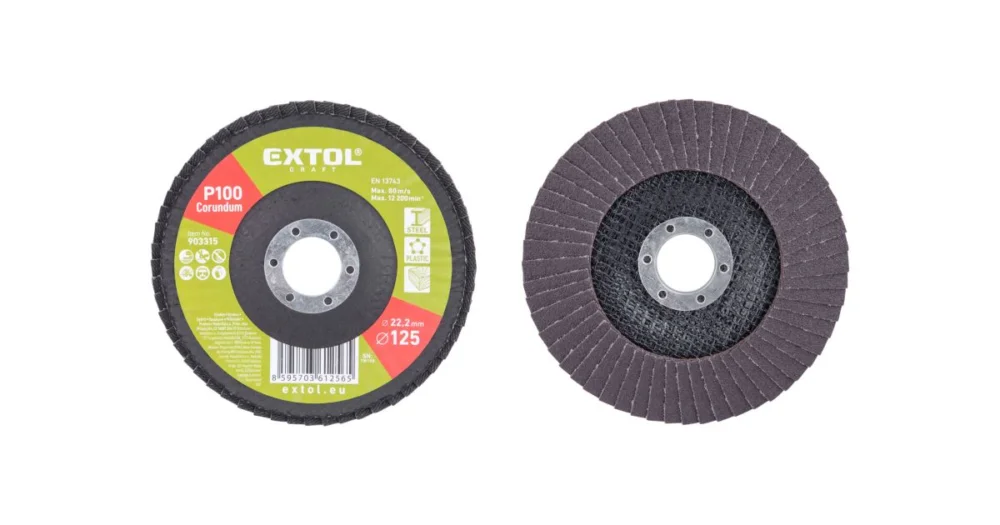 EXTOL CRAFT Kotouč lamelový šikmý korundový, 125 mm, P100 903315 Nejprodávanější