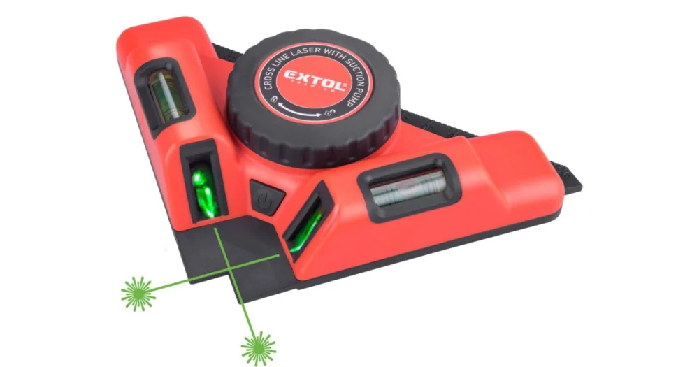 EXTOL PREMIUM Laser zelený-úhelník 90°, s elektr. přísavným modulem 8823303 Rychlé Dodání