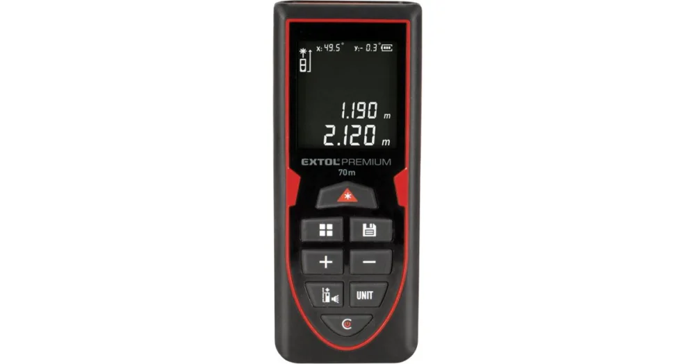 EXTOL metr laserový 70M (zelený) s Li-ion baterií 8820047 Akční Cena