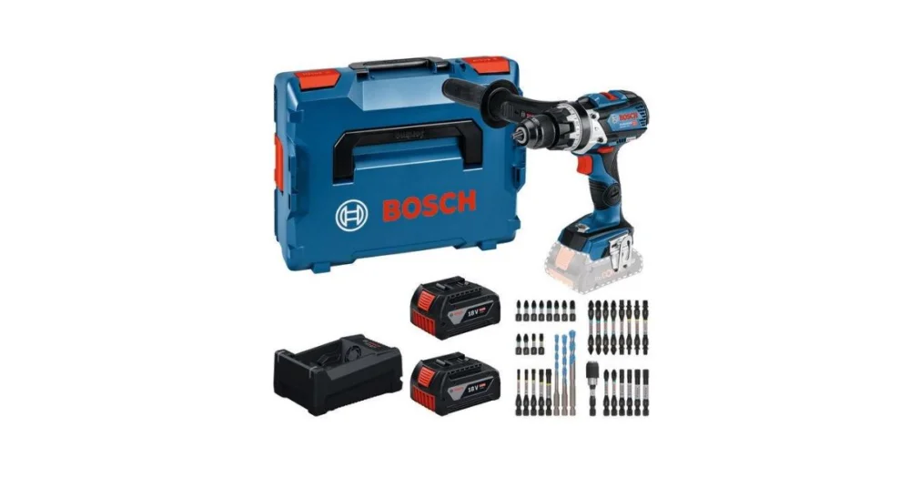 BOSCH Sada nářadí GSB 18V-110 C + 2× GBA 5.0Ah + GAL 12V/18V-80 + sada bitů 0615A500E0 Levný