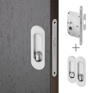 ACT set pro posuvné dveře WC OVÁLNÝ (chrom mat) Speciální Cena