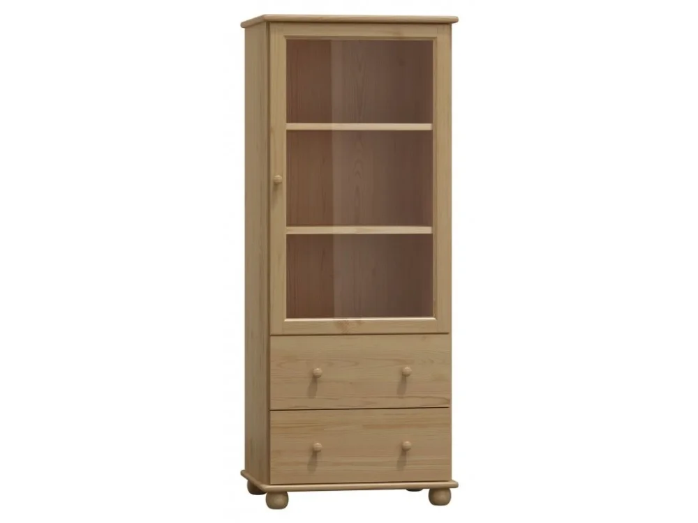 Levný Dřevěná vitrína CLASSIC RW-105 masiv borovice