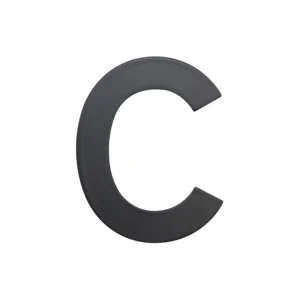 Domovní číslo - C, ČERNÉ 2D, 75 mm - RICHTER CZECH RN.75L.C.CE Originální
