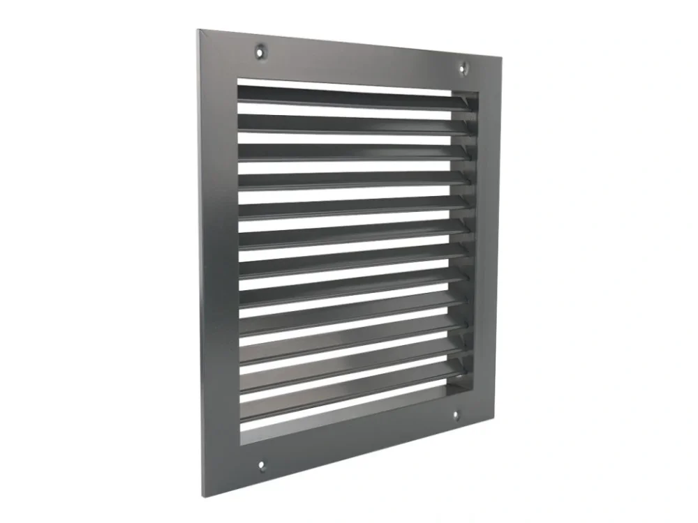 Levný Větrací mřížka kovová Dalap GMAS s nastavitelnou žaluzií 300x300 mm, šedá