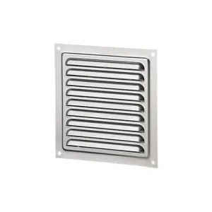 Akce Hliníková větrací mřížka bez příruby se síťkou a pevnou žaluzií 200x200 mm