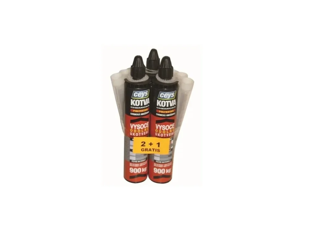 Koupit Online Chemická kotva montážní 300ml POLYESTER 2+1 GRATIS