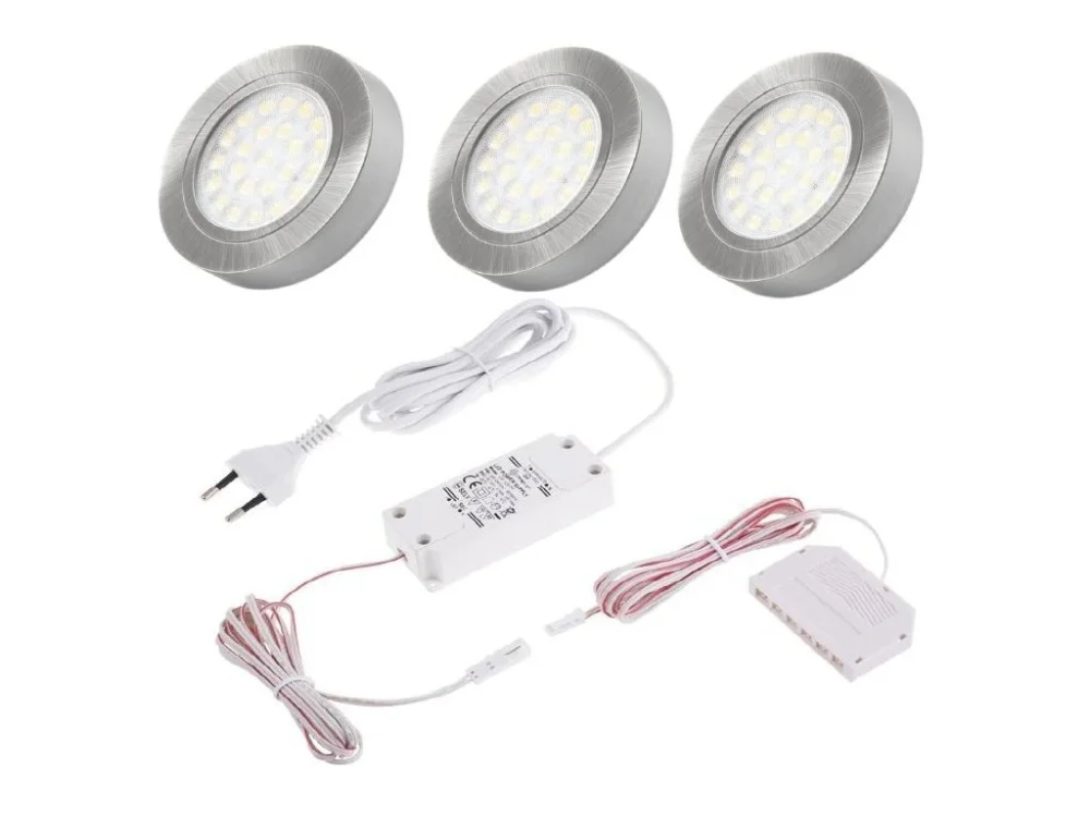LED sada 3 světel OVAL hliník Speciální Cena