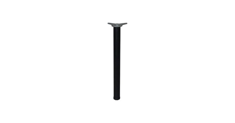 Značkový stolová nábytková noha prům. 60mm, kovová, v: 710 mm, černá