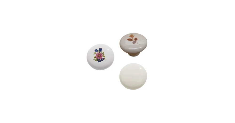 Kup Teď nábytková retro úchytka, porcelánová knobka velká, průměr 38mm, výška 26mm