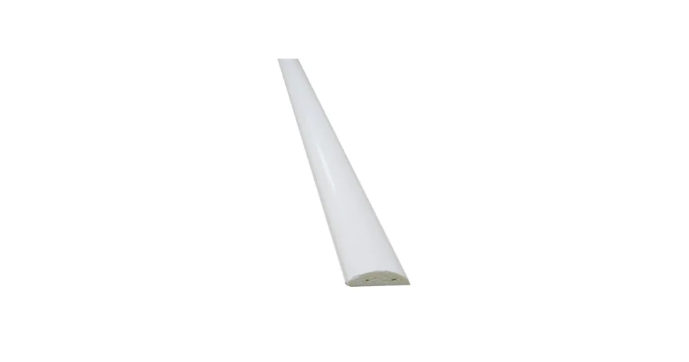 Sezónní Sleva nábyková maskovací lišta plast, oblá, délka 2,7m, bílá, síla 5mm