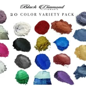 20 barev sada vzorků A – Black Diamond Pigments Novinka