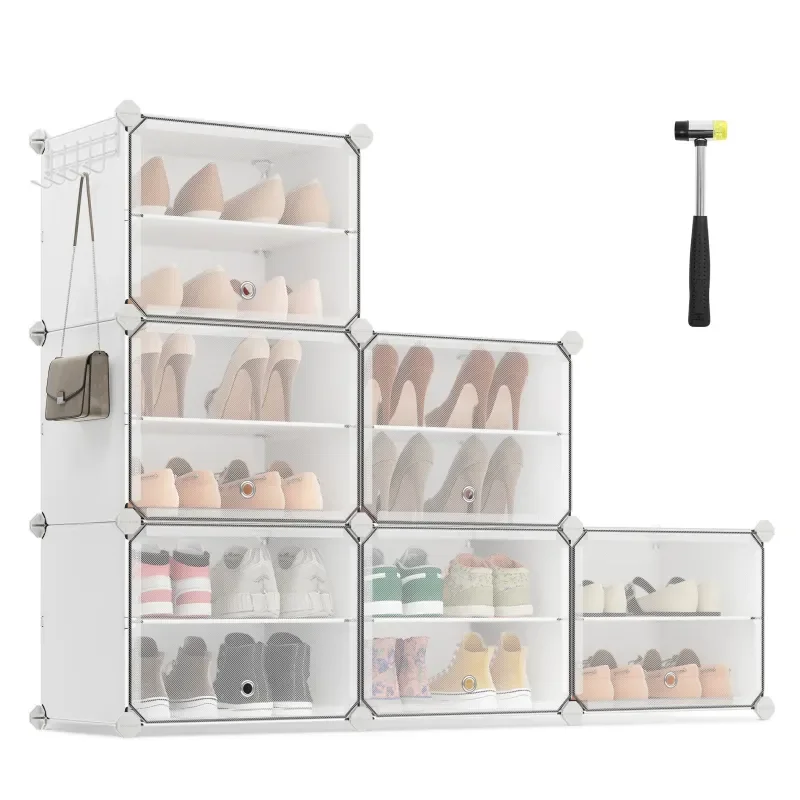 6-dílný úložný box na boty MODULAR FASHION / Bílá Koupit Online