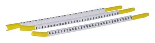 Zlevněný Návlečka bílá pro průměr vodiče 4,6-5,9mm (6,0mm2) s potiskem "5" (10 tyčinek po 30ks)