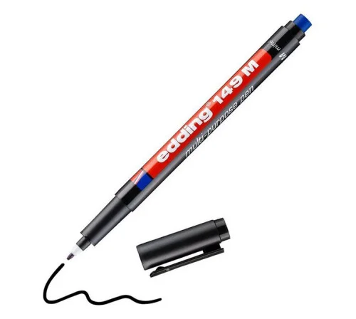 Permanentní pero s kulatým hrotem 1,0mm s integrovanou gumou / barva černá Autentický