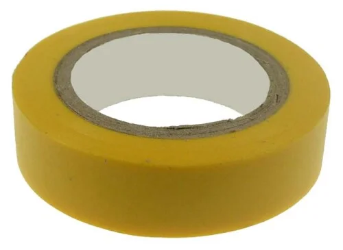 Dokud Zásoby Vydrží Elektroizolační páska samolepící PVC, rozměr 0,13x19mm/20m, použití +10°C až +85°C, žlutá