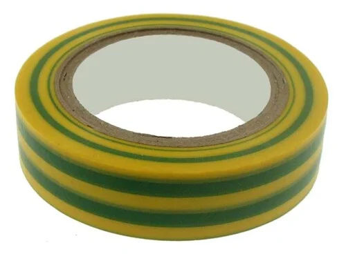 Elektroizolační páska samolepící PVC, rozměr 0,13x25mm/20m, použití +10°C až +85°C, žluto-zelená Expresní Doručení