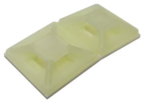 Kabelová příchytka přírodní 19x19mm samolepicí, pro pásky šíře 3,6mm (balení 50 párů) Cenová Bomba