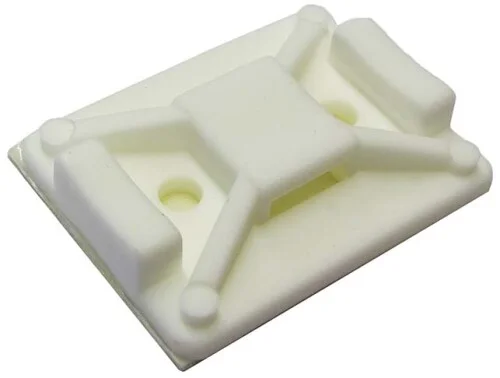 Autentický Kabelová příchytka bílá 25x32mm samolepicí, pro pásky šíře 8,0mm(10 pásků po 10ks)