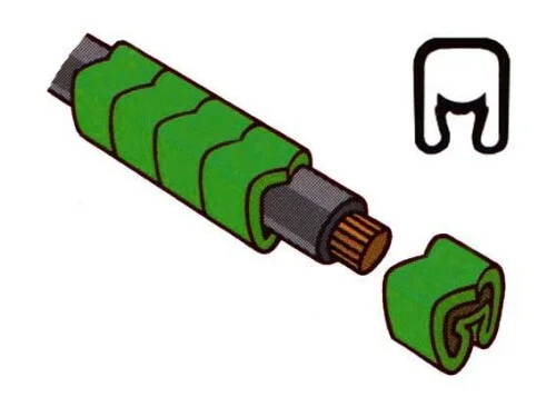 Cenová Bomba Návlečka na vodič o průměru 4-10mm (průřez 2,5-16mm2) délka 4mm, bez potisku, zelená
