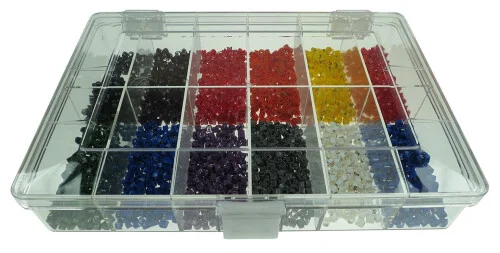 Organizér plastový 12-ti dílný s návlečkami PA 1 pro průřezy 1,5-4mm2 (znaky 0-9,+,-) euro barvy Horká Nabídka