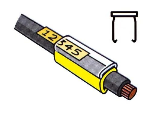 Žluté návlečky s kapsou pro průřez 1,5-2,0mm2 / průměr 2,4-3,0mm / délka 15mm Ihned K Objednání