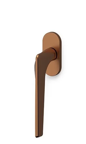 Okenní klika Olivari Twist nízká rozeta Superfinish měď satin Rychlé Dodání