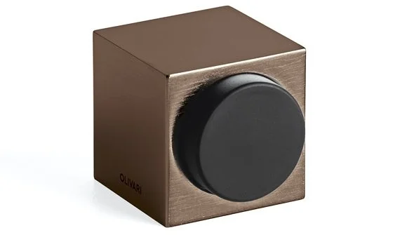 Dveřní doraz Olivari Cubo Superfinish bronz satin, S magnetem Vrácení Zdarma