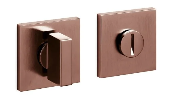 Vysoce Kvalitní Olivari SPACE Q WC uzamykání nízká rozeta Superfinish měď satin