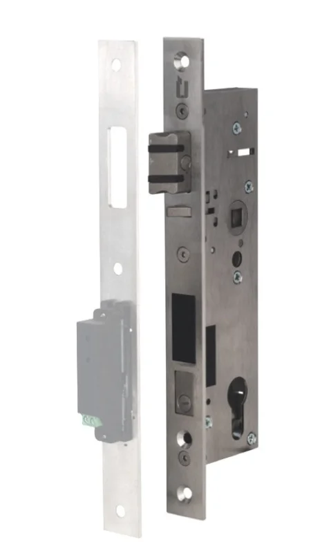 Výhodná Nabídka ÜLOCK-B Inductive úzký elektromechanický zámek s indukčním nabíjením Comfort, Levé ven otevírané, 40 mm, 24x245x3 mm